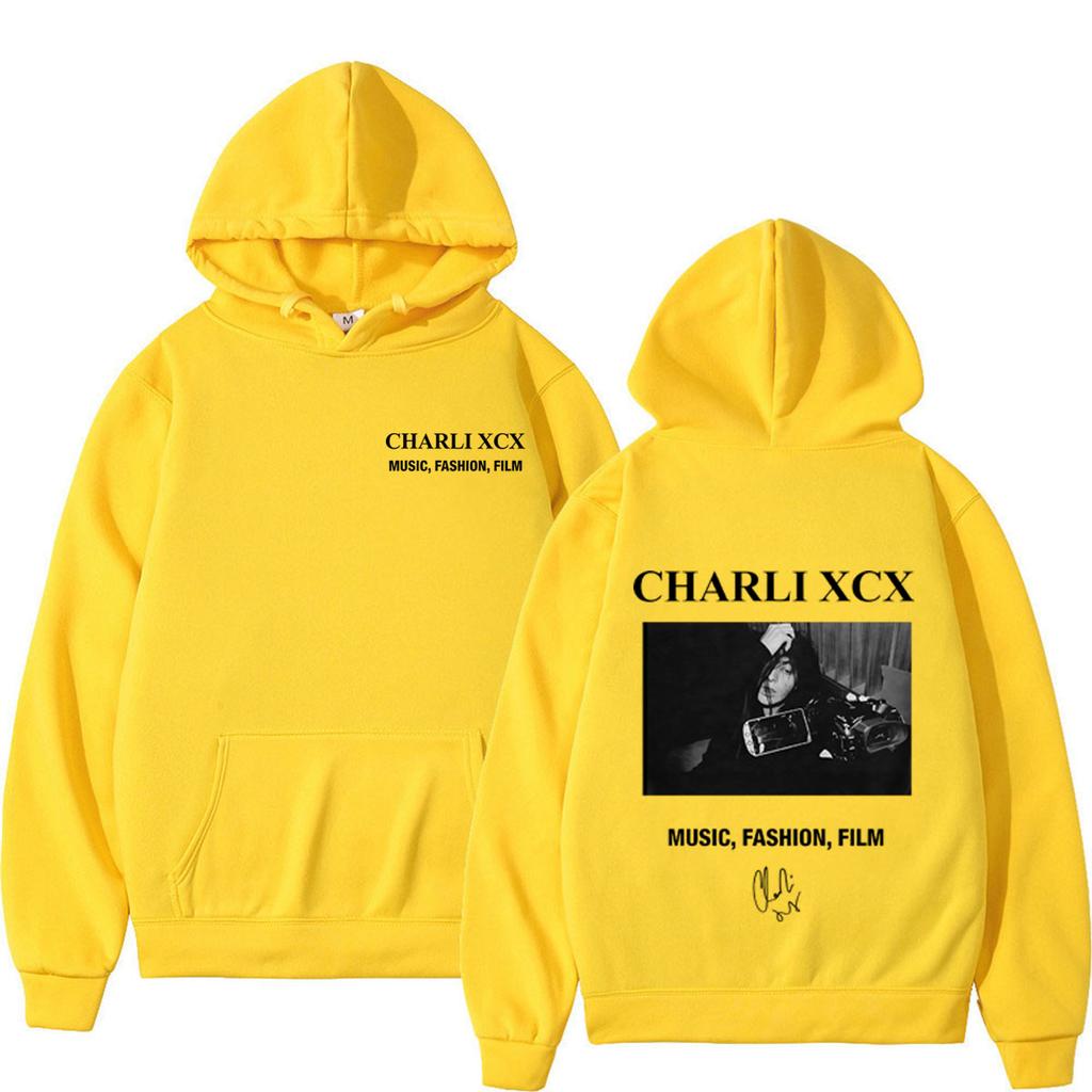 CHARLI XCX Album Music, Fashion, Film Tour 2026 Print Hoodie Men Women Fashion Pullover Loose Casual High Quality Sweatshirt