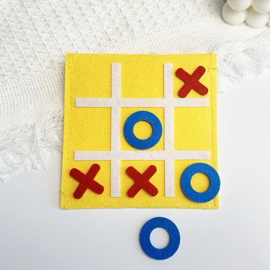 3/12/24 buc. Mini joc de masă din pâslă XO, jucărie educațională, puzzle pentru copii, băieți, fete, portabil, călătorie, 2 jucători, luptă, joc de masă strategică