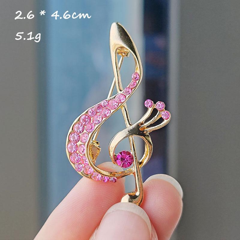 Creative Personality Beating Music Note Brooch Design Sense Suit Corsage Cardigan Accessories Exquisite Niche Pin Collar Pin Women