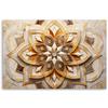 Canvas Print, Flower Beige 3d