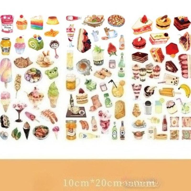 3Pcs Cartoon Flower and Leaf Stickers DIY Diary Stickers Scrapbook Cute Stationery Diary Supplies Material Decoration Stickers