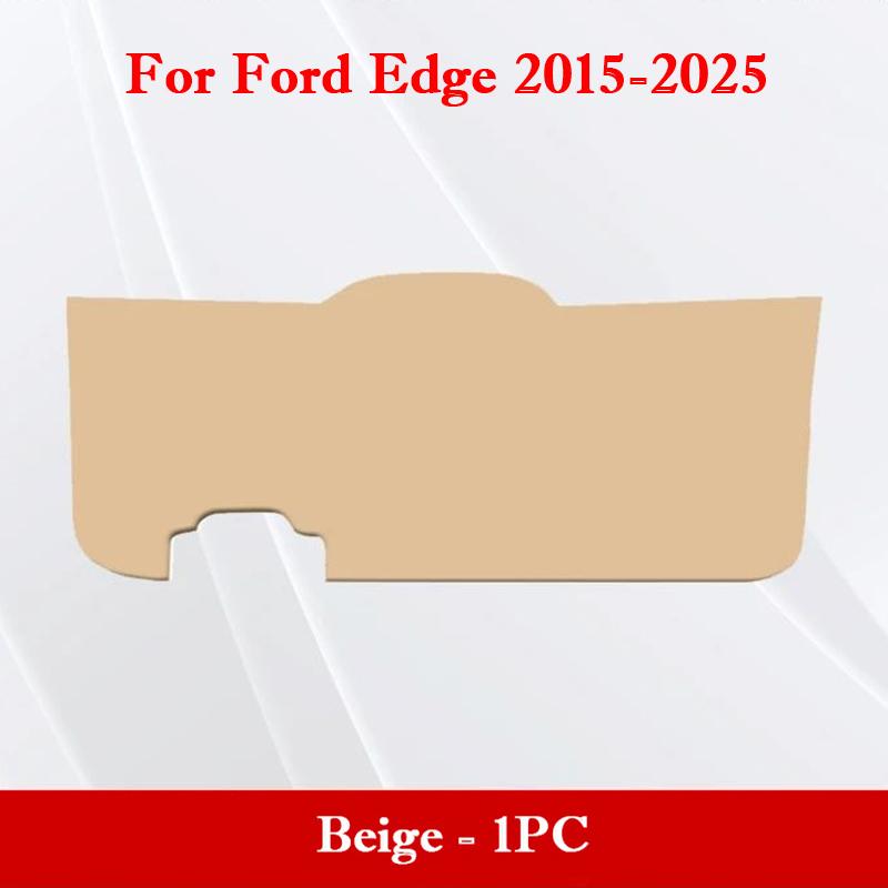 For Ford Edge L 2015-2026 Car Trunk Door Protective Mat PU Leather Tailgate Anti-Scratch Anti Kick Pad Car Interior Accessories