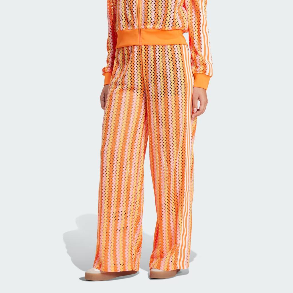 adidas Originals Pantaloni della Tuta Firebird Glow Estivo Donna Semi Lucidi Rosa Fucsia Arancione Nebbioso KC0759
