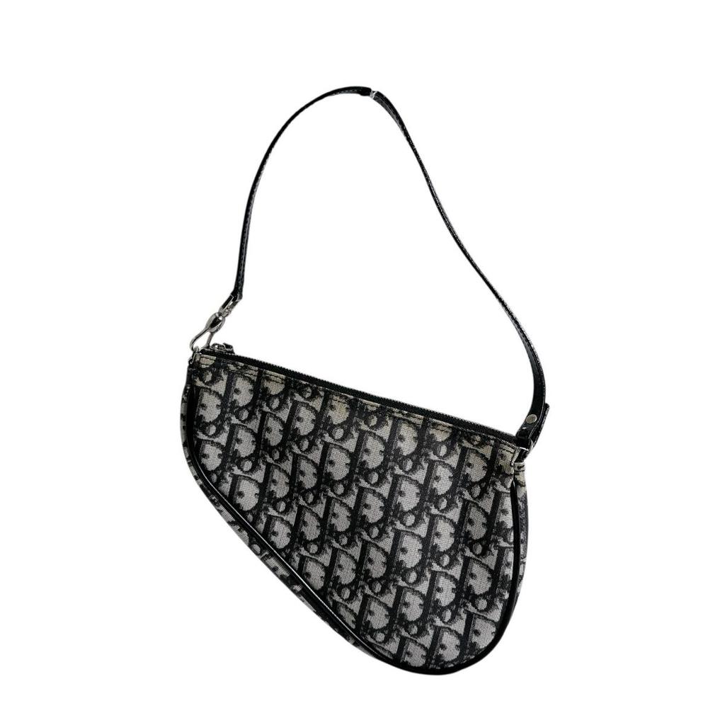 Dior Accessory pouch Saddle pouch Handbag PVC black Women Used