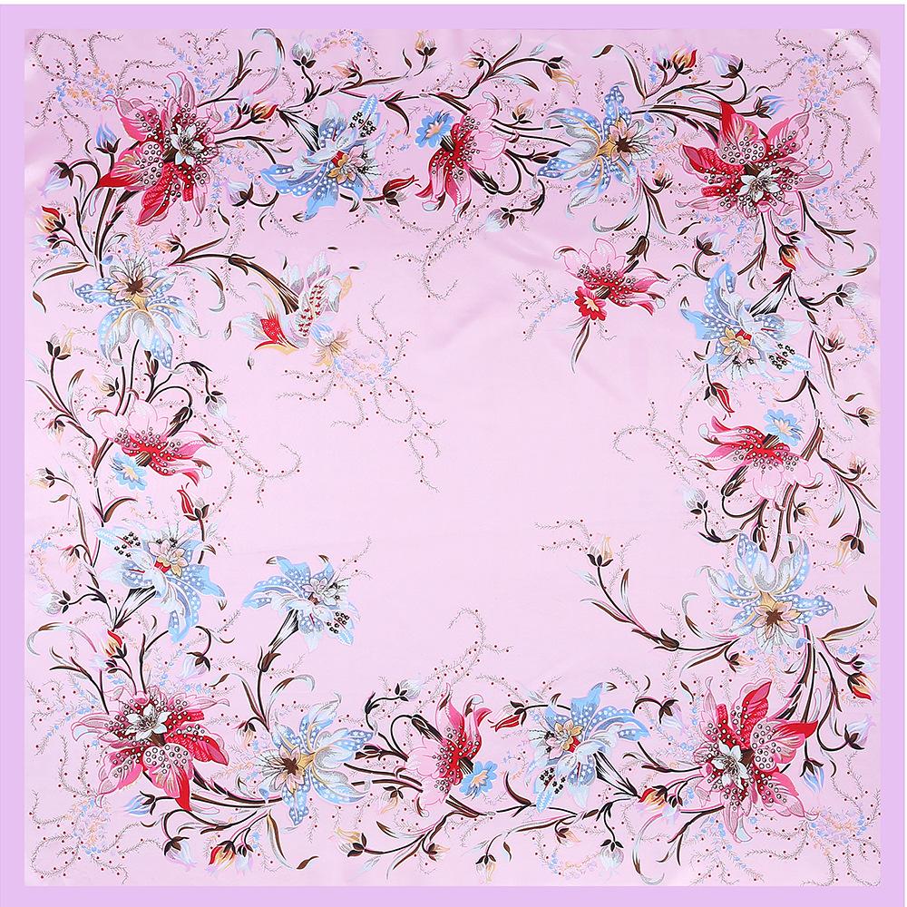 მაღალი ხარისხის ძვირადღირებული აბრეშუმის შარფები თავსაბურავი შარფები კისრის შარფი ქალებისთვის ჯაჭვი აბრეშუმის შარფი ქალის დეკორატიული შალი