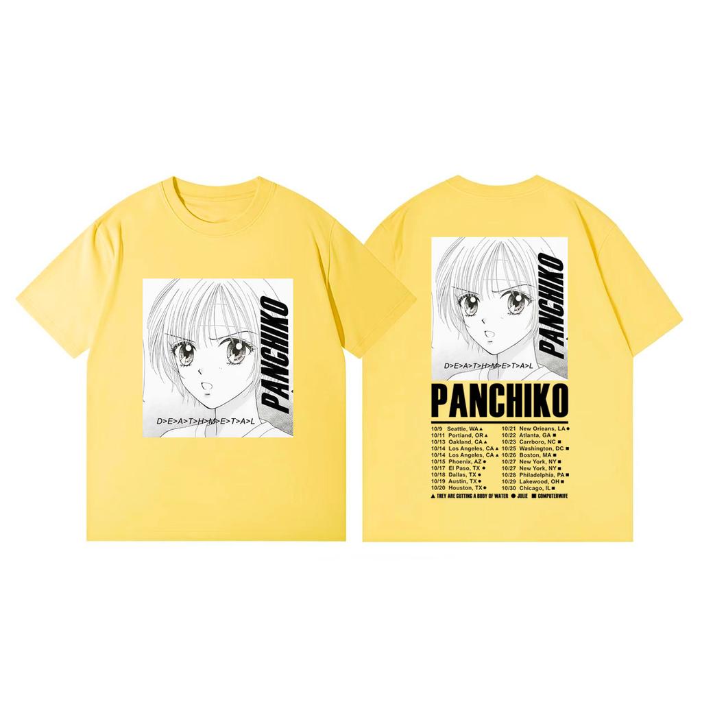 Rock Band Panchiko Music Album Graphic T Shirts Unisex Women High Quality Fashion Oversized Tshirts Summer Casual Cotton Tshirt