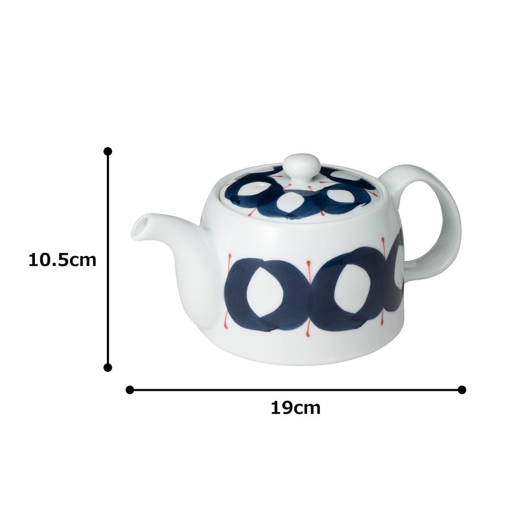 Ranchant NCK Teapot stainless steel tea x x 9 Ring Arita Made in Japan (with strainer), Multi, 18.3 10.7 cm, Pattern, Ware,