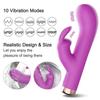 Powerful Rabbit Vibrator for Women Nipple Clitoris Stimulator G Spot Massager Dildo Sex Toys Shop Adult Goods for Female