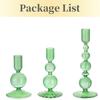 3Pc/Set Glass Candle Holders Flower Vase Candlestick for Home Wedding Table Centerpiece Decoration