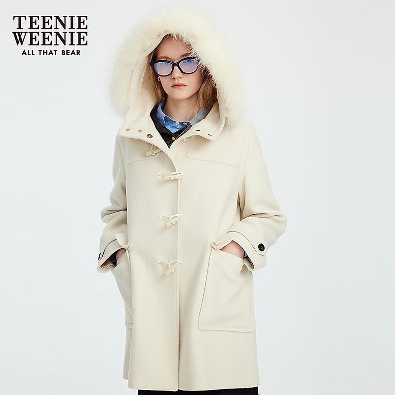 Teenie Weenie Women's College Style Hooded Toggle Wool Coat