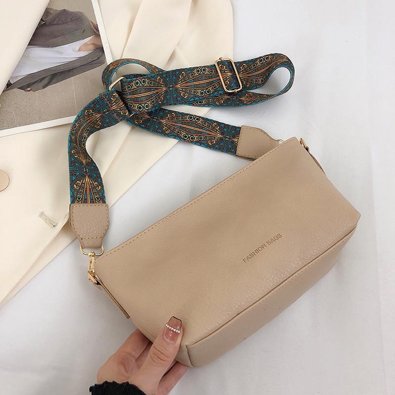 Modern Ladies  Small Pu Leather Crossbody Bag Simple And Chic Design хаки