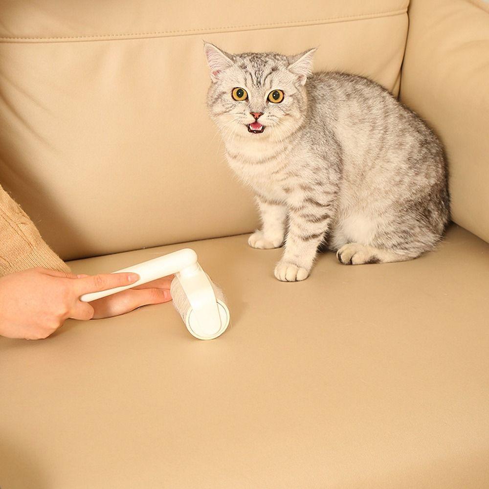 Tearable Sticky Roll Paper Convenient Portable Dust Wiper Roller Brush Replaceable Pet Hair Clothes Carpet Tousle Remover