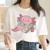 Ajolote Axolotl t-shirt ubrania feUnisex kawaii vintage y2k ubrania nadruk ubrania dla par Unisex T-shirt tumblr estetyka