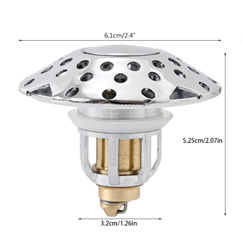 Convenient Drain Stopper Efficient Popup Drain Anti-Odor Sink Strainer Simple Replacement Lightweight for Bathroom Sinks