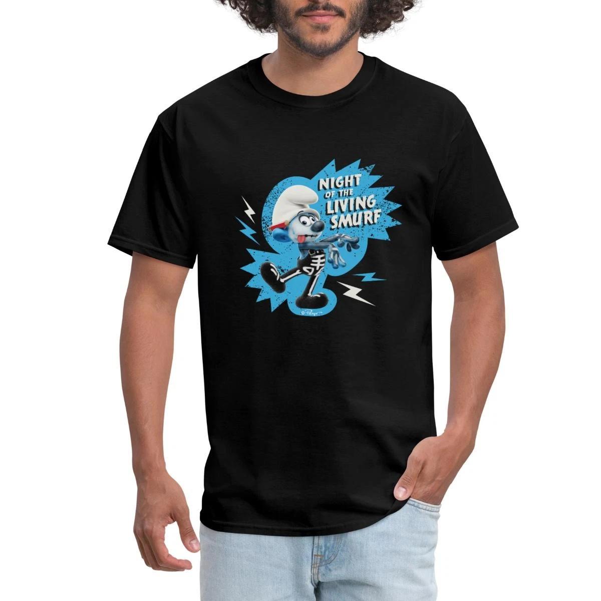 The Smurfs Skeleton Costume Night of the Living Smurf Men s T-Shirt M