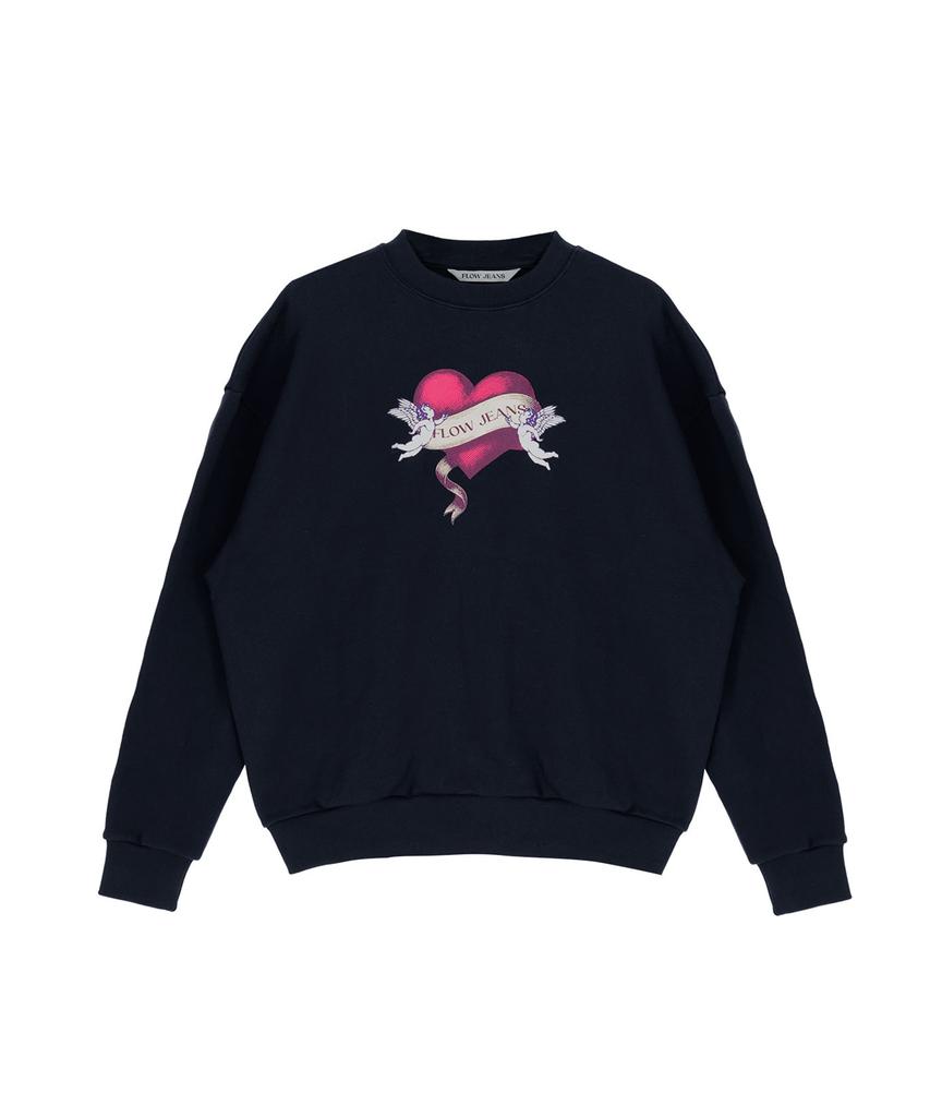 Peulloujin Heart Graphic Sweatshirt_2Color_Ffc3Ts005