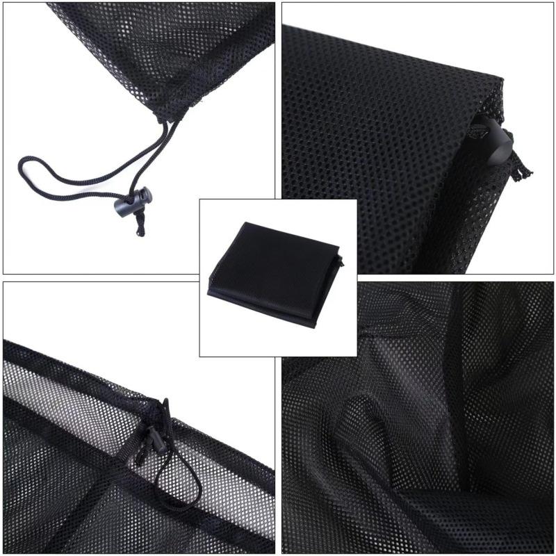 Bolsa de Malla con Cordón para Lavandería y Protección de Lavado para Ropa y Cortinas - Negro/Blanco