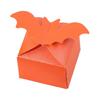 12 Count Tangerine Halloween Candy Boxes User friendly Paper Container With Eerie Pumpkin Designs