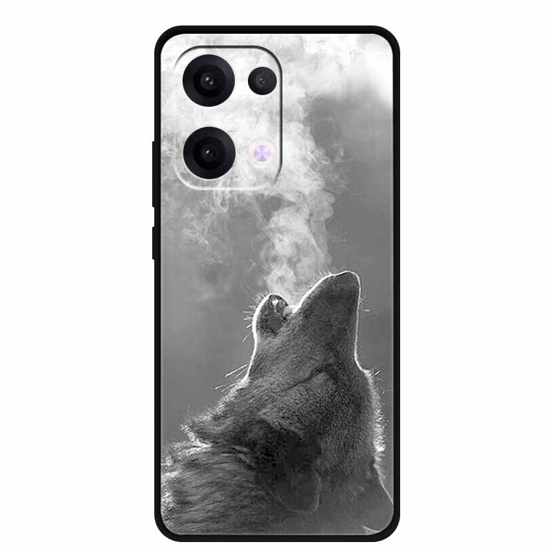 For Oppo Reno13 5G Case Soft TPU Cute Cartoon Silicon Back Cover for Oppo Reno 13 Pro Phone Cases Reno13Pro 13Pro 5G Black Shell