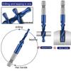 6pcs M3-M10 Screw Tap Drill Bits Hss Taps Countersink Deburr Set Metric Combination Bit High Speed Steel 1/4 IN Quick Change Hex