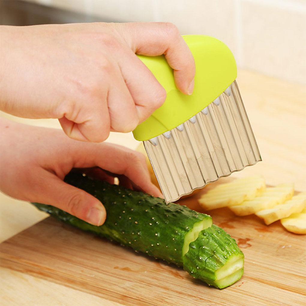 French Fries Cutter Vegetable Potato Chips Making Wavy Edged Fruit Slicer Kitchen Tool