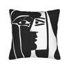 Picasso Funky Abstract Mona Lisa Woman Art Face Throw Pillow Cover Polyester Throw Pillow Cushion Covers