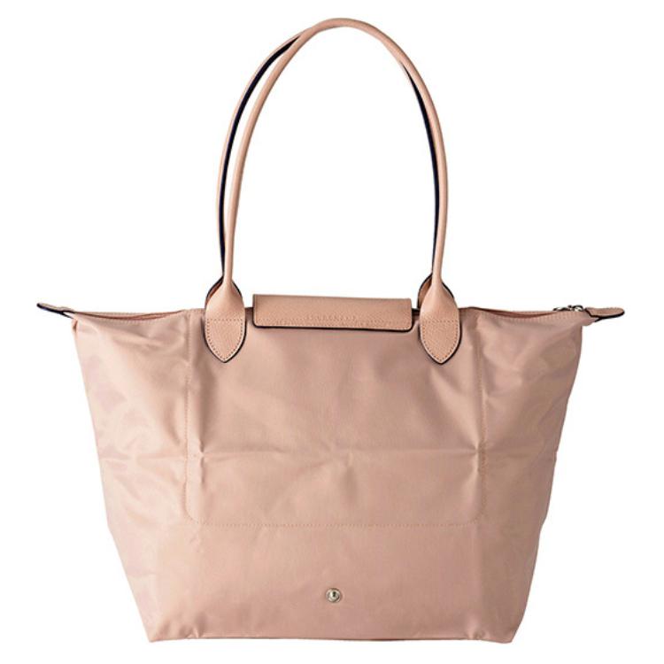 Longchamp Le Pliage Club 31 Long Handle Flap Zipper Embroidered Logo Tote Bag Women Tote Hawthorn-White 1899619566