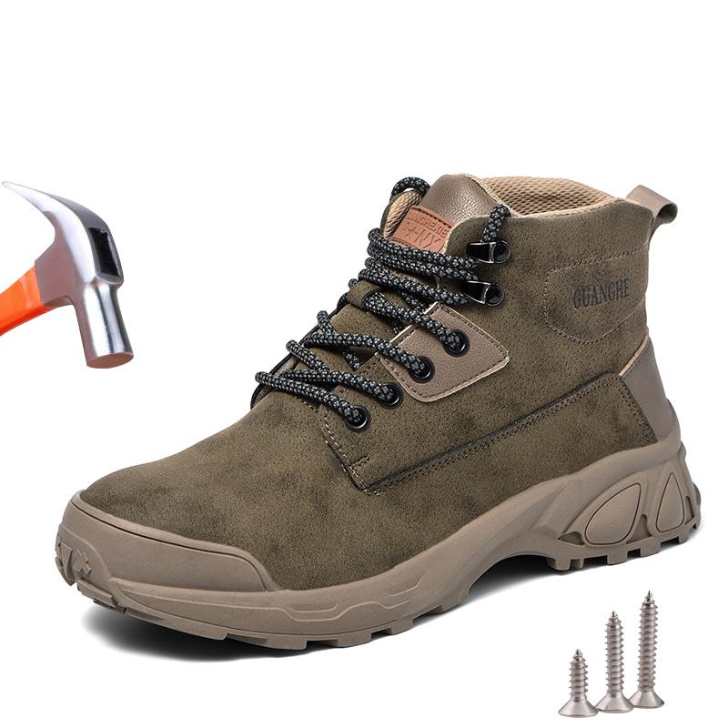 

Мужские рабочие защитные ботинки, обувь со стальным носком, защитная рабочая обувь, осень-зима, противоударная, противопрокольная, промышленная защитная обувь