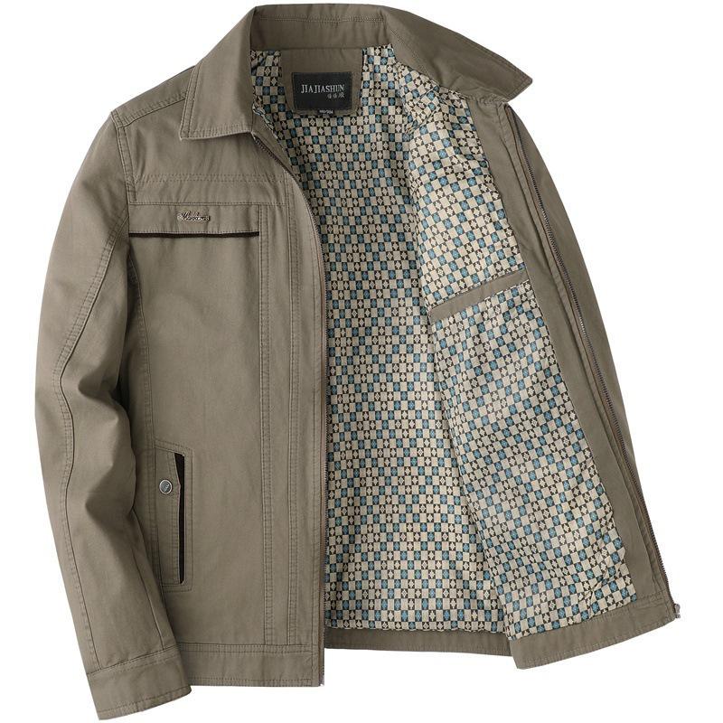 Dad's Mid-aged Stand-collar Jacket: New Spring & Autumn Style for Men
