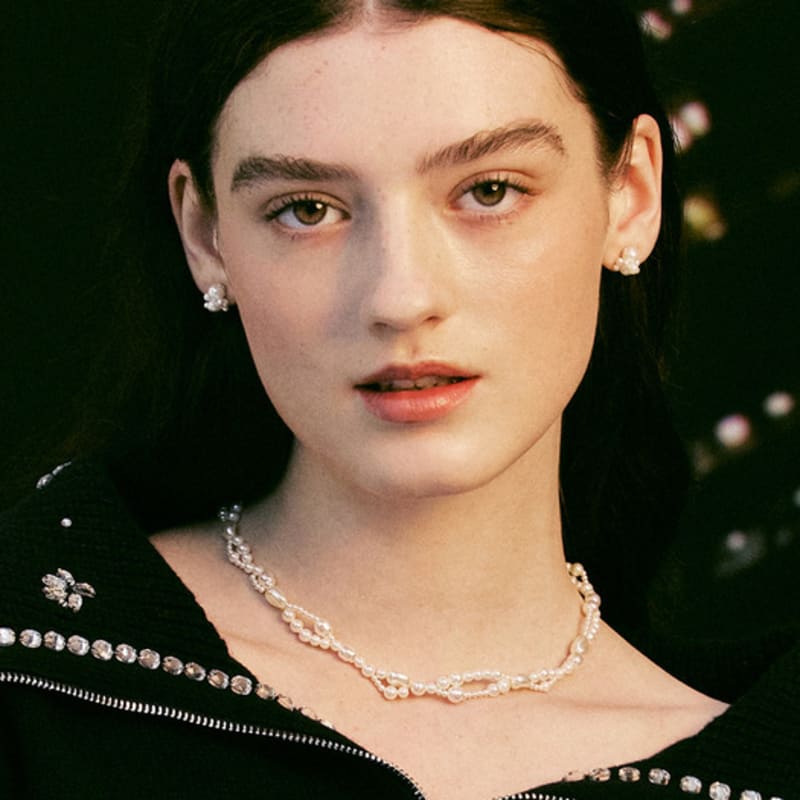 VINTAGE HOLLYWOOD Bubble Mix Pearl Necklace_VH249ONE006M