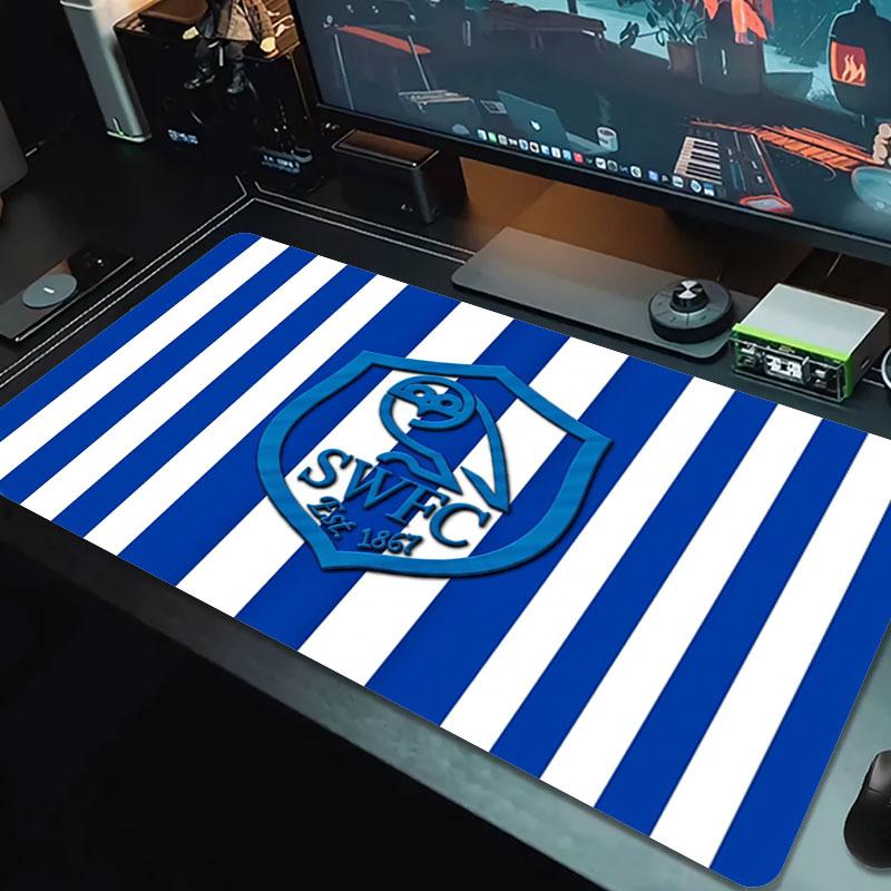 Sheffield Wednesday Logo Large Size Mouse Pad Large Gaming Table Cushion Non-slip Laptop Tablet Big Mousepad XXL Mat Mini PC Playmat With Lock edge