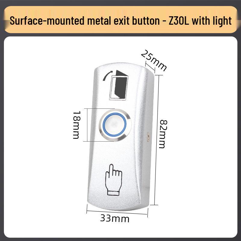 86 Type Rainproof Surface-Mounted Exit Button with Auto Reset for Outdoor Access Control