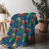 Cozy Throw Blanket Soft Flannel Warm Fuzzy Blanket Decorative Bedspread for Couch Sofa Living Room Bedroom Kids Dorm Travel
