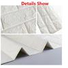 10pcs Self Adhesive Decor 3D Foam Wall Stickers Pane Room Waterproof Peel and Stick Brick Wallpaper for Interior Decoration