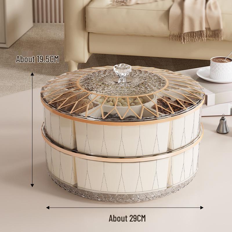 Elegantní miska na ořechy a sladkosti: Uzavíratelný talíř na ovoce a krabička na svačiny pro konferenční stolek