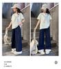 Girls' Casual Summer Two-Piece Set: Korean Style Cotton Top & Denim Pants for Kids (2026).