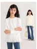 Tao Town Mädchen Langarmshirt mit Spitzennähten - Koreanischer Stil Frühling/Herbst Trend