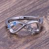 Accessories, Inverted Figure 8 Ring, Love Mother, Letter Mom, Micro Zircon Ring, Women'S Jewelry