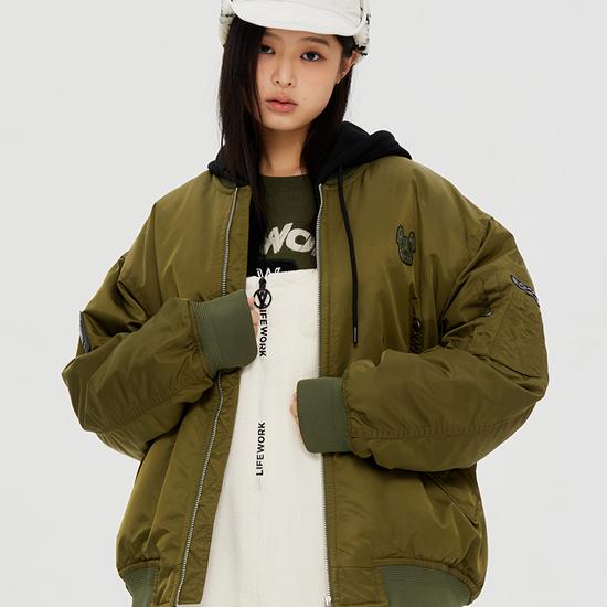 

MA-1 Radock Hoodie Flight Jacket L хакі