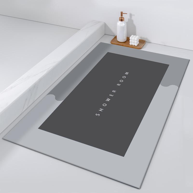 Diatomium Mud Moisture-wicking Pad Bathroom Slip-resistant Quick Drying Rug Toilet Door Carpet Bathroom Fine Door Mat Can Be Cut