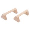 2Pcs Beech Wood Push Up Bars Stand Wooden Balance Beam Exercise Equipment for Home Use 25cm   9.8in