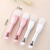 Chrome Handle Silicone Face Mask Brush Soft Hair Foundation Applicator  Skincare Products