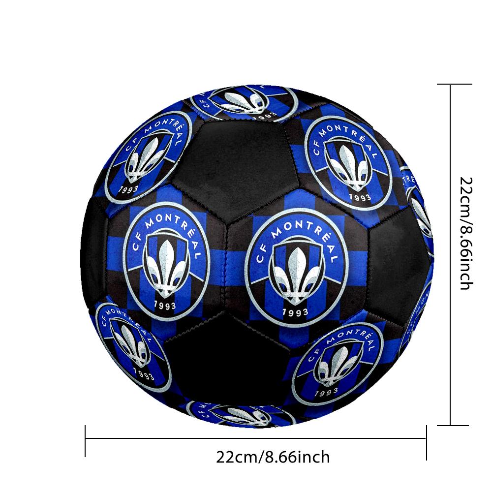 Pallone da Calcio CF Montreal taglia 5, colorato, adatto a tutte le età, cucito a macchina, materiale PVC, qualità da competizione, durevole e ad alto rimbalzo