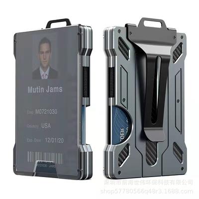 RFID Blocking Aluminum Alloy ID Card Holder & Badge Wallet