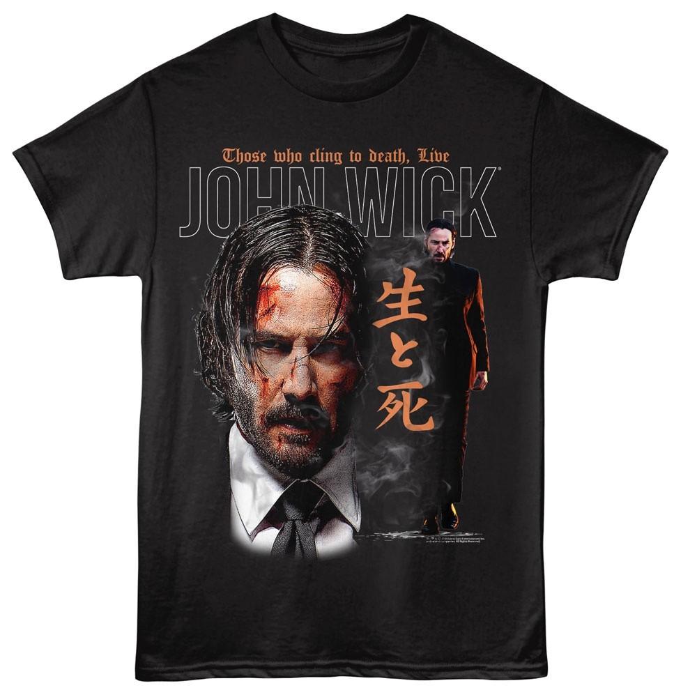 John Wick Adult T Shirt Movie Series THOSE WHO CLING TO DEATH Keanu Reeves Black Unisex T-Shirt M