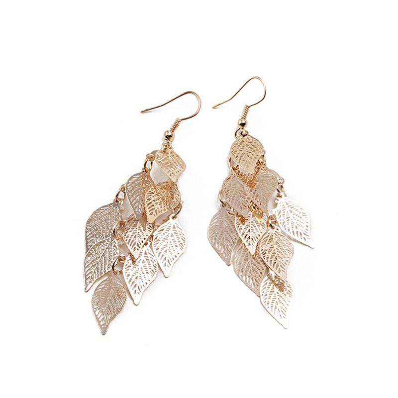Fashion Women Accessories Earrings Creative Simple Leaf Ornament Jewelry