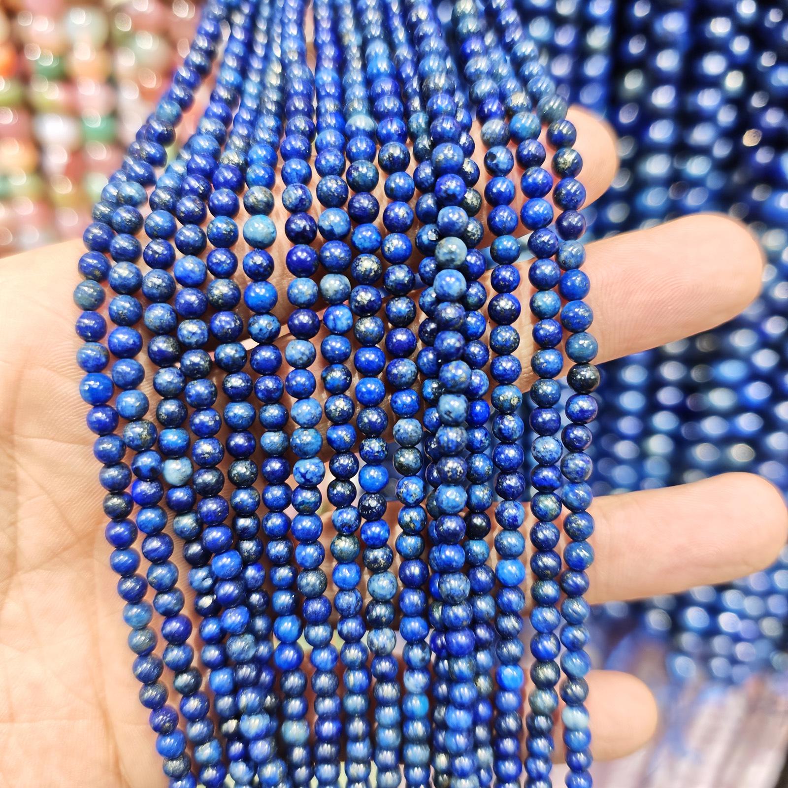 

Lapis Lazuli Loose Beads for DIY Jewelry - Raw Afghan Ore Semi-Finished Strands