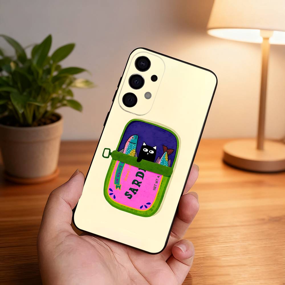 Fish Funny Sardines For Samsung S26,S25,S24,S21,S22,S23,S30,Ultra,S20,Plus,Fe,Lite,5G Black Cover Phone Case