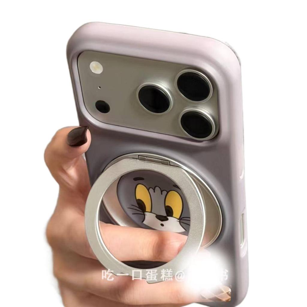Jerry Mouse Tom Cat 360 Rotating Bracket Apple 17promax Mobile Phone Case Iphone16 Hard Case