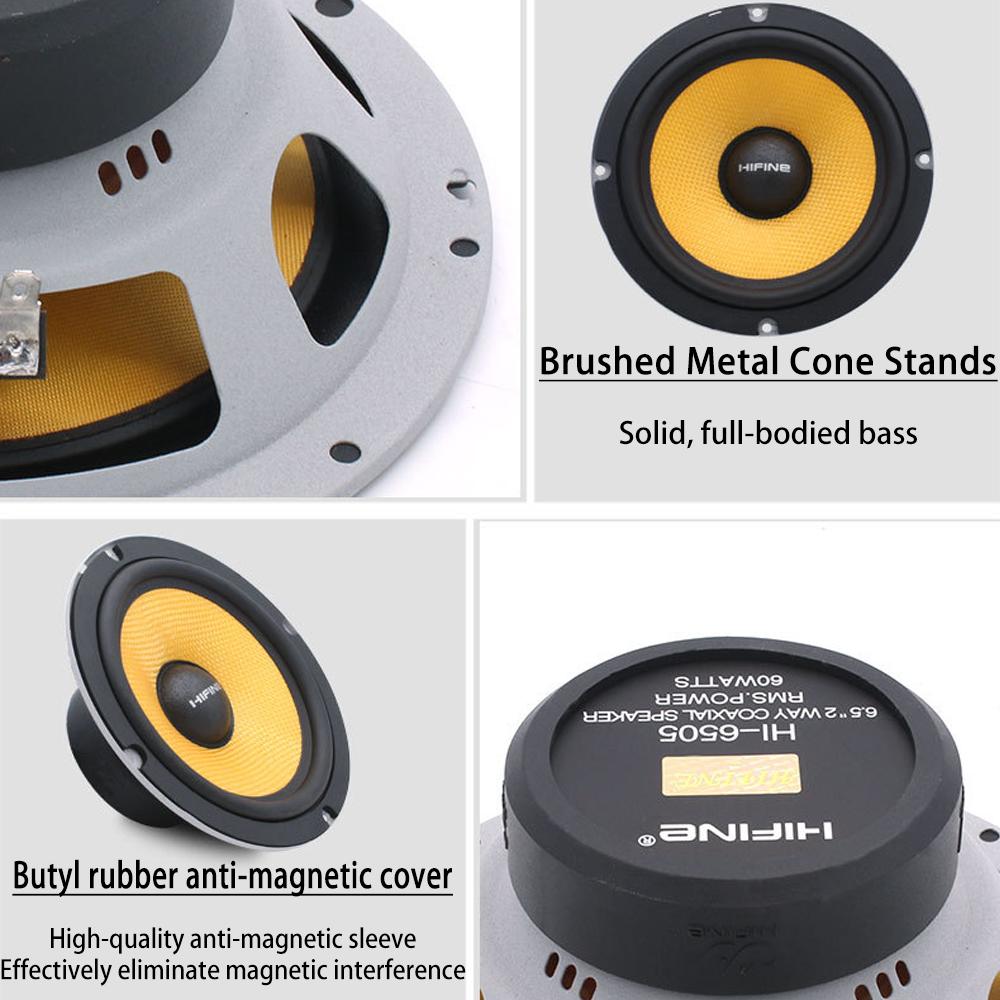 New High-quality Two-way Car Audio Modification Kit Amplifier 6.5 Inch 12v High Power Speaker Front Door Speaker Kit